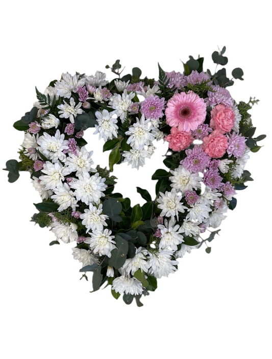Heart Wreath Fresh flower Arrangement